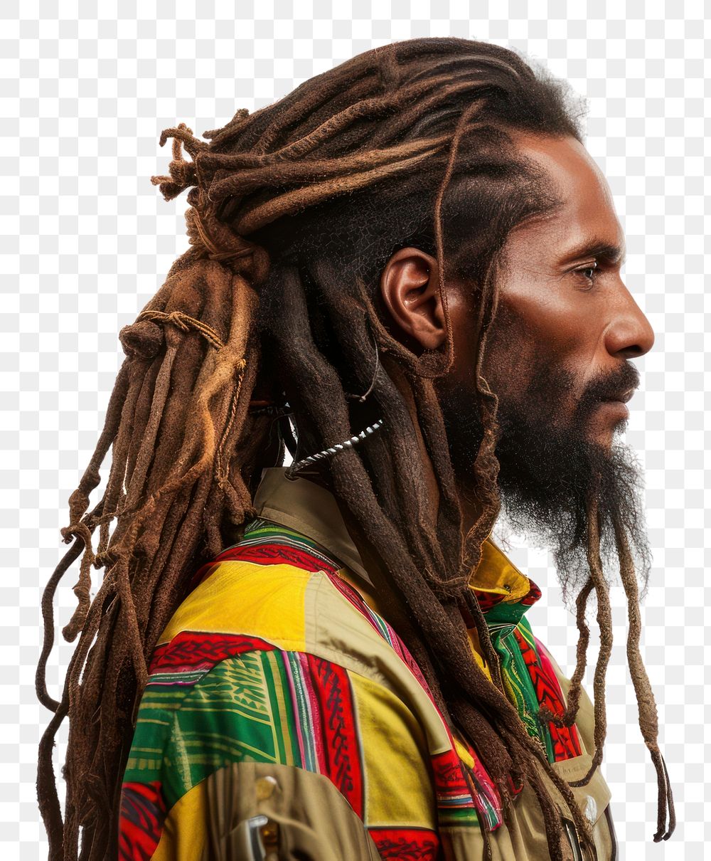 PNG Jamaica dreadlocks adult white background individuality.