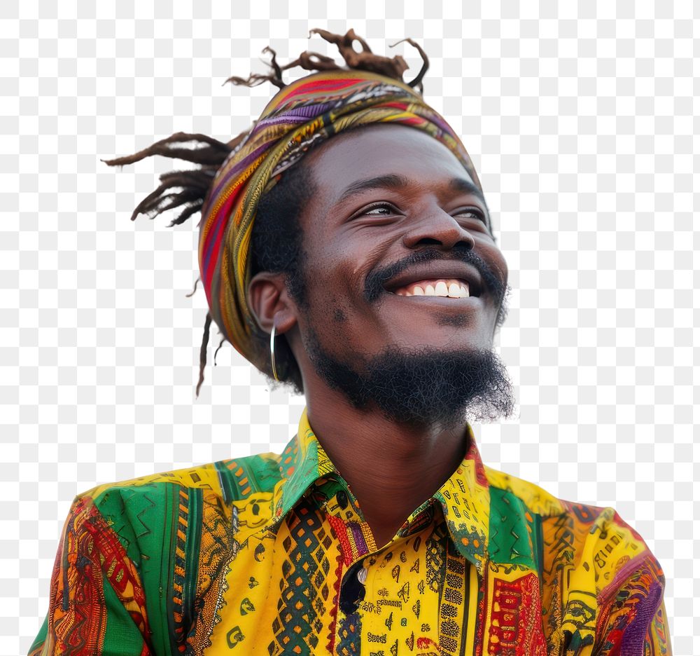 PNG Jamaica reggae man smiling laughing adult smile.