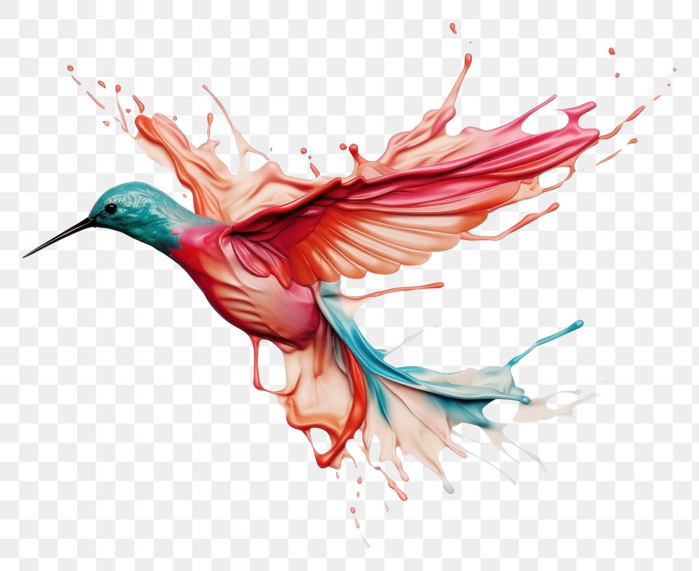 PNG Hummingbird animal splattered creativity.