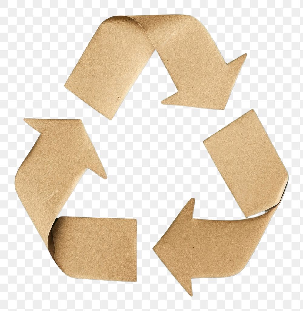 PNG Brown paper cut out shape of the recycling symbol container cardboard letterbox.