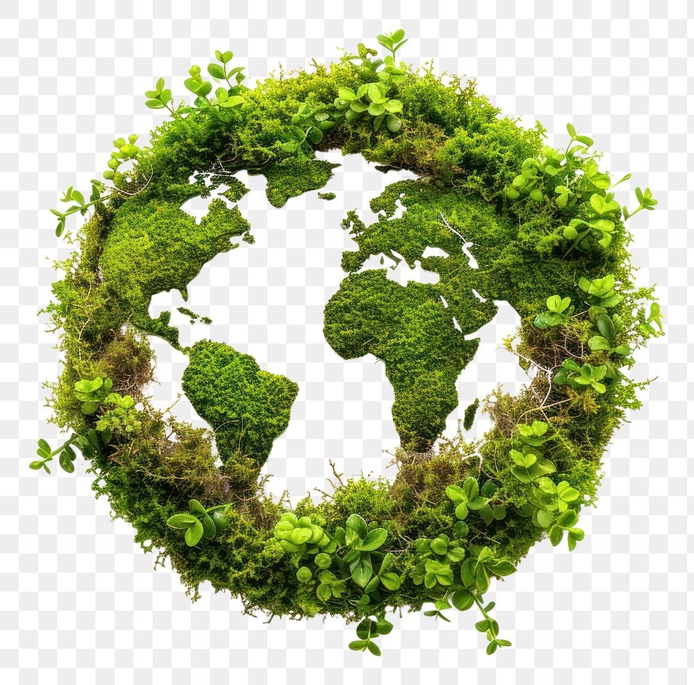 PNG Silhouette of a Earth made of Plant plant green outdoors.