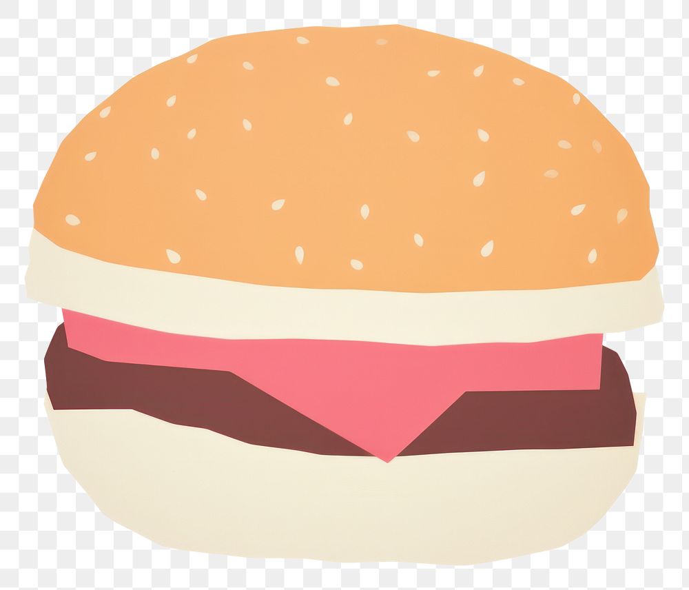 PNG Burger minimalist form food white background hamburger.