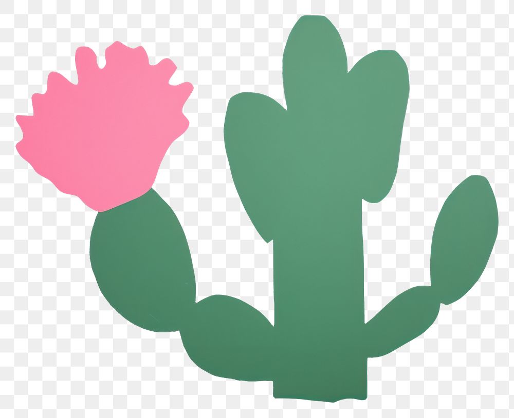 PNG Cactus minimalist form flower plant white background.