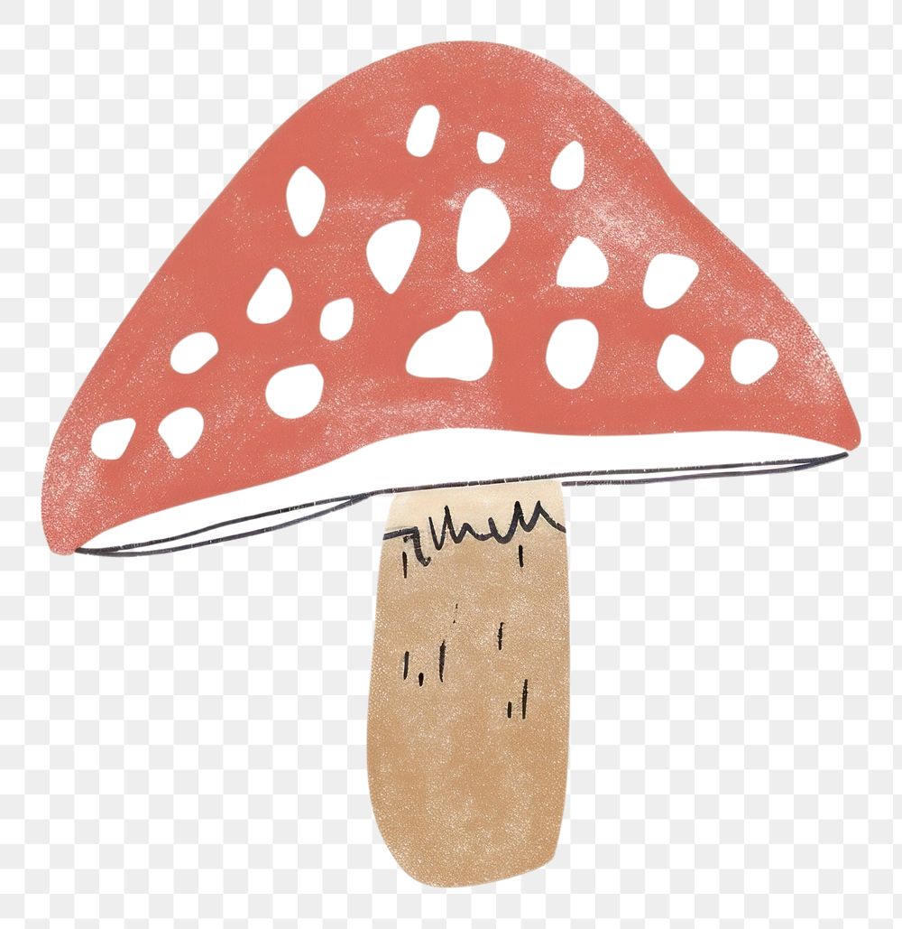 PNG Cute mushroom illustration amanita agaric fungus.