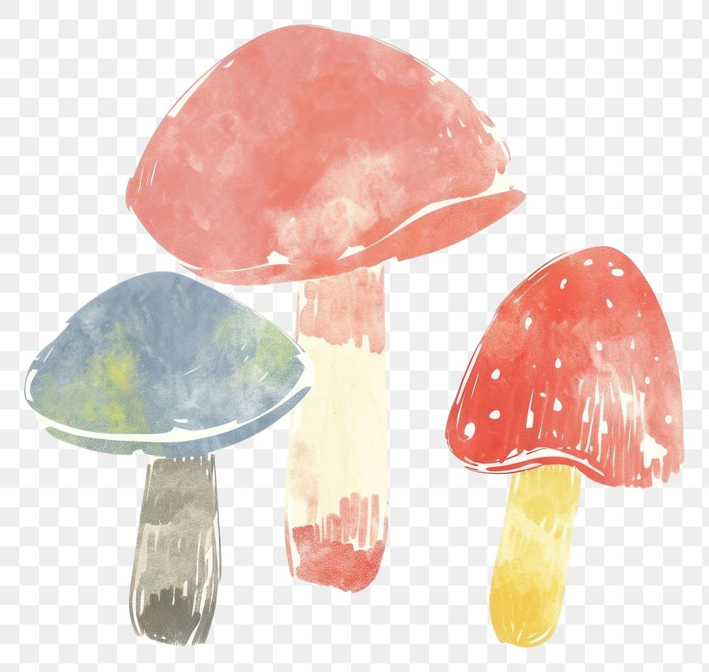 PNG Cute mushroom illustration agaric fungus racket.