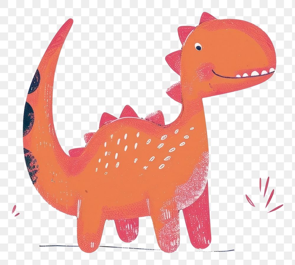 PNG Cute dinosuar illustration illustrated dinosaur drawing.