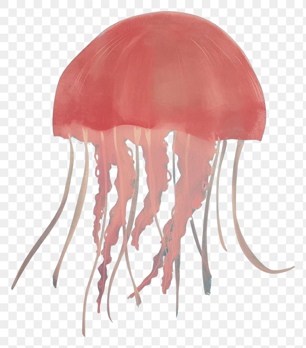 PNG Cute jelly fish illustration invertebrate jellyfish animal.