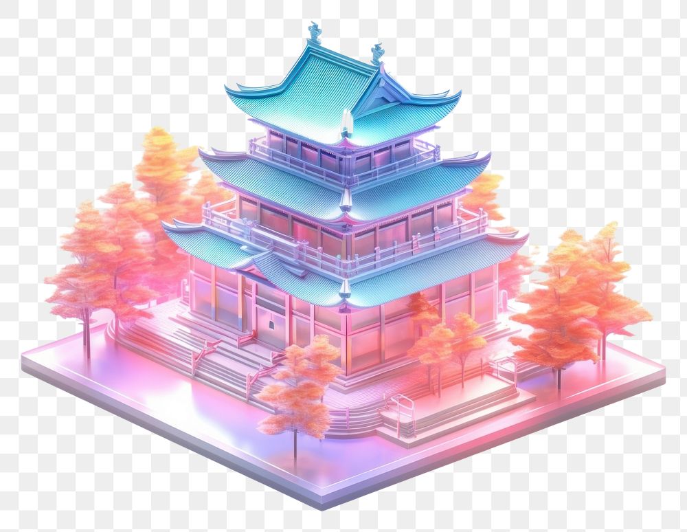PNG  Architecture building pagoda temple. AI generated Image by rawpixel.