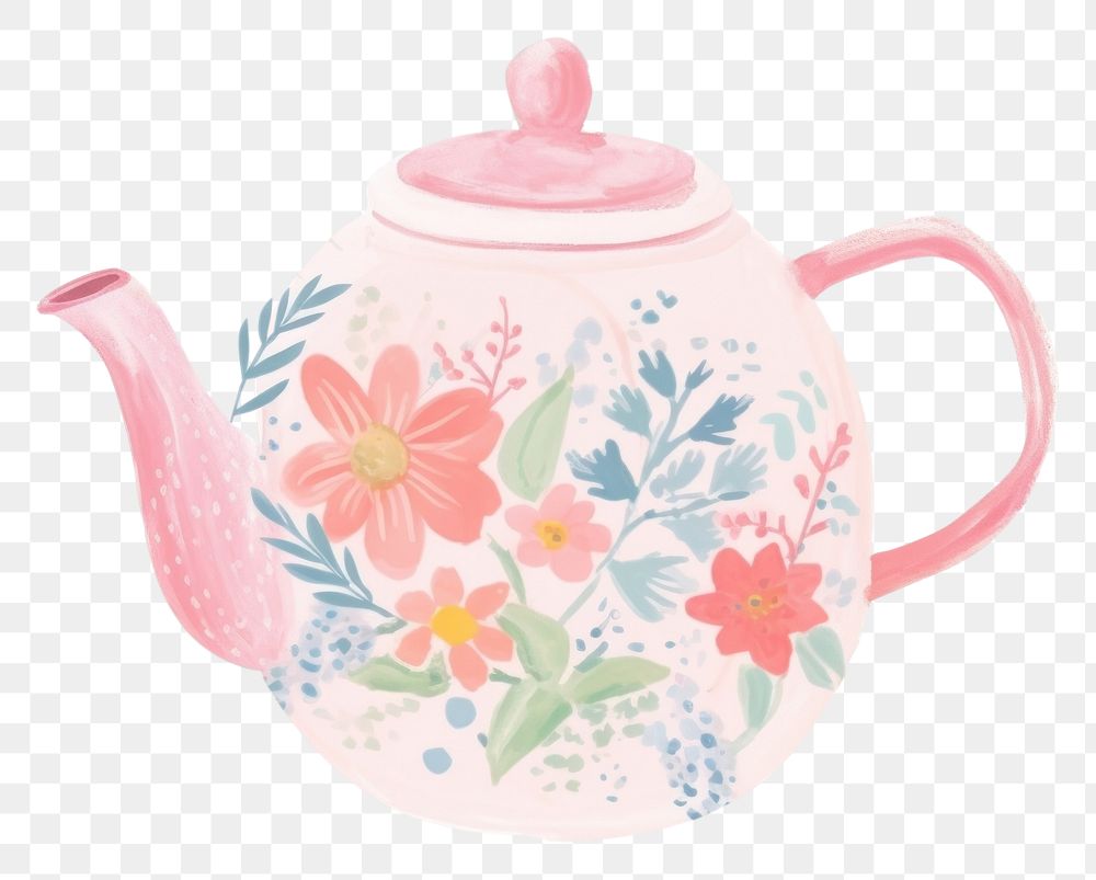 PNG  Teapot drawing art creativity. AI generated Image by rawpixel.