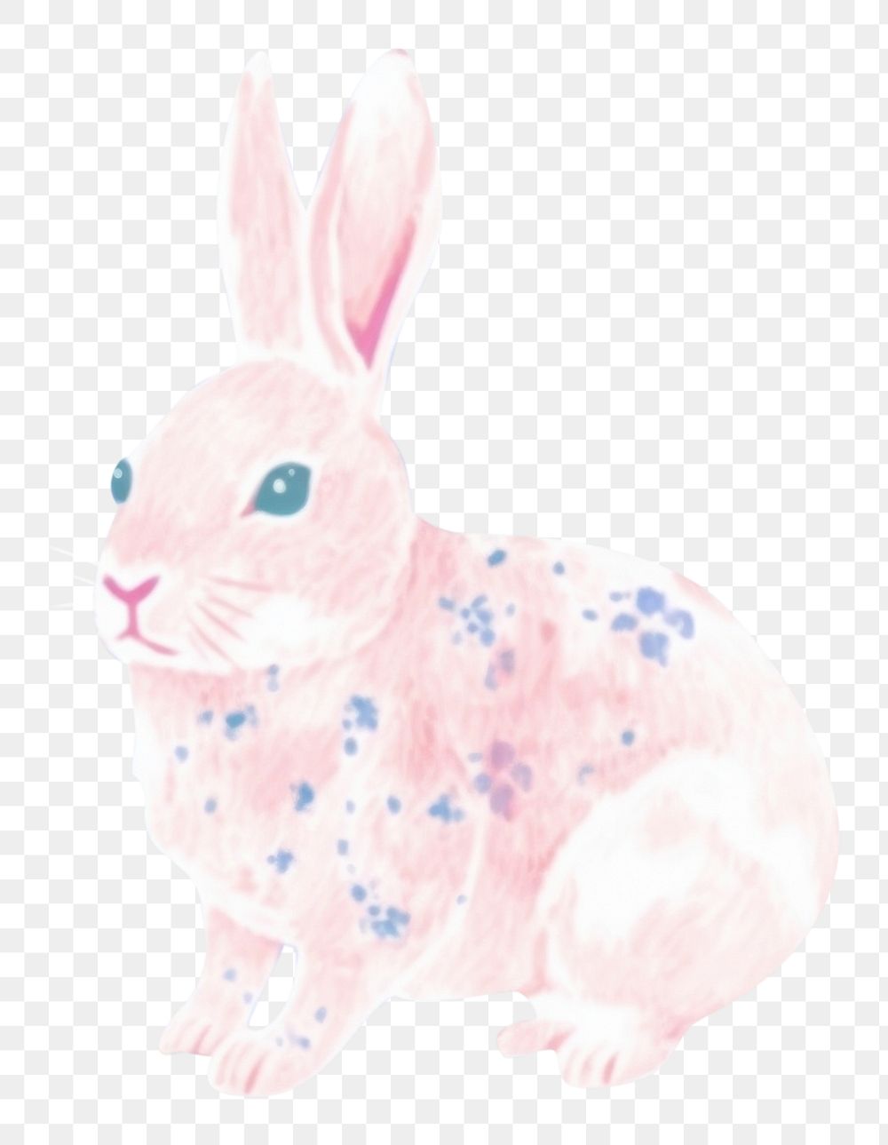 PNG Bunny backgrounds drawing animal. AI generated Image by rawpixel.