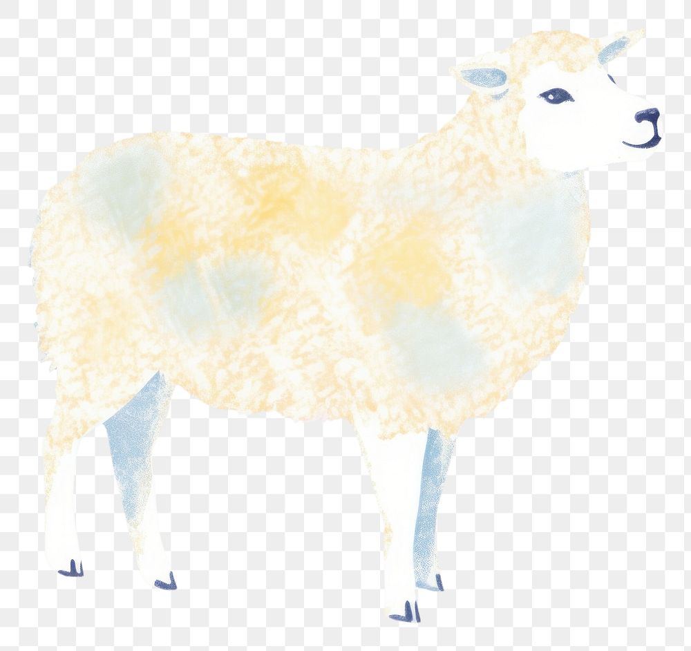 PNG  Lamb art livestock drawing. AI generated Image by rawpixel.