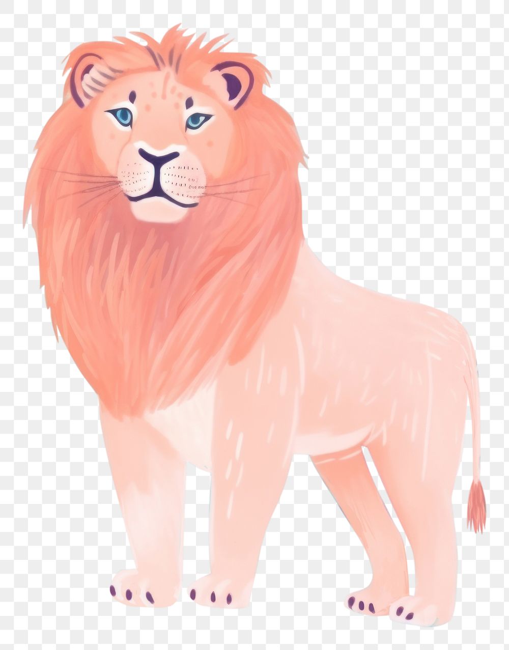 PNG  Lion drawing mammal animal. AI generated Image by rawpixel.