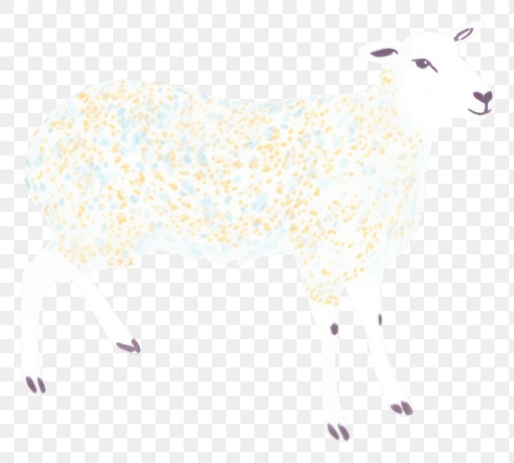 PNG  Sheep art livestock painting. AI generated Image by rawpixel.