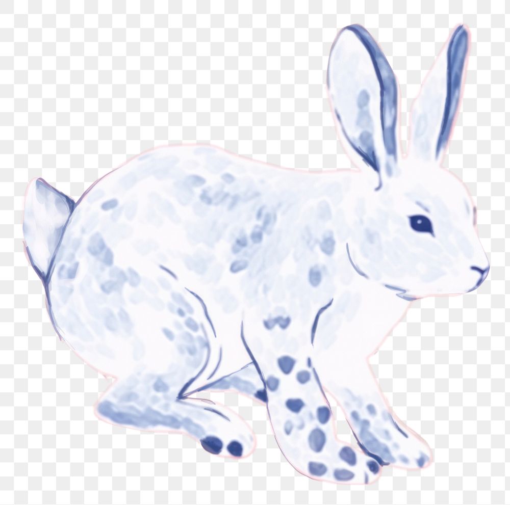 PNG  Rabbit drawing animal rodent. AI generated Image by rawpixel.
