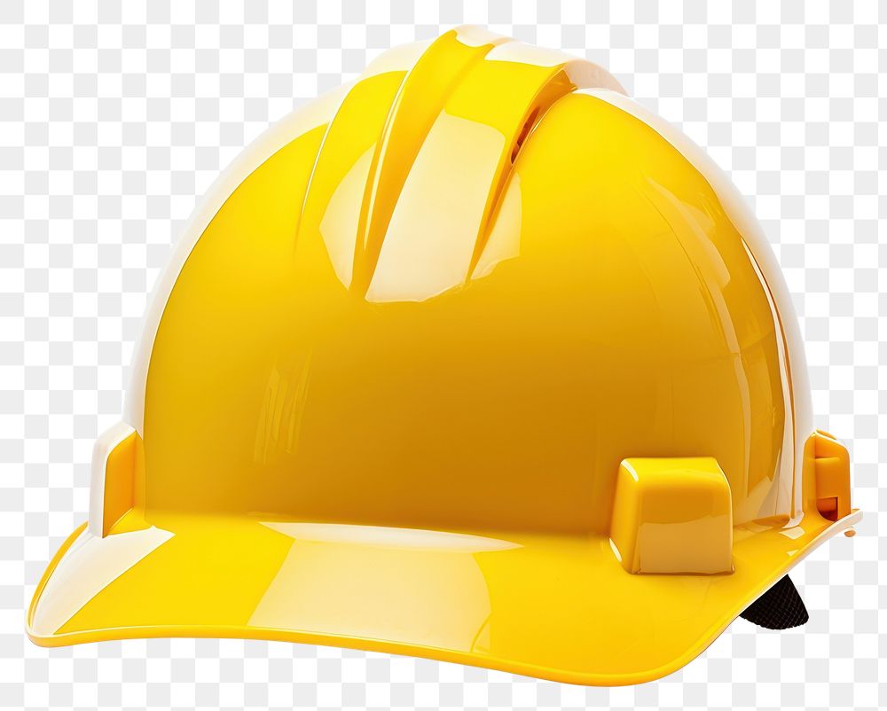 PNG  Yellow safety helmet or hard cap hardhat construction protection. AI generated Image by rawpixel.