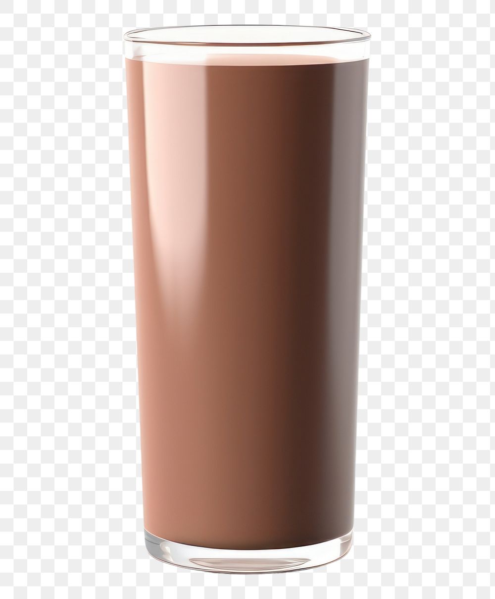 PNG  Chocolate milk smoothie glass cup.