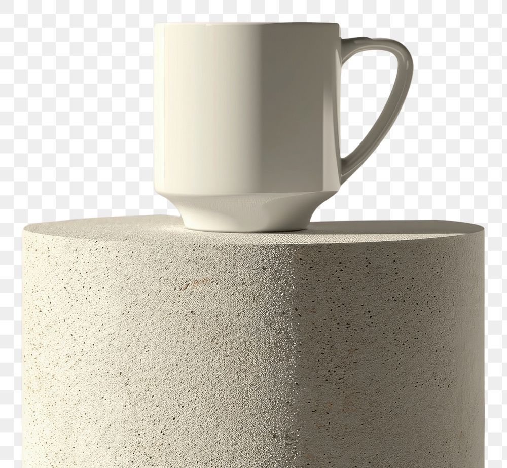 PNG  Coffee cup mockup saucer drink mug.