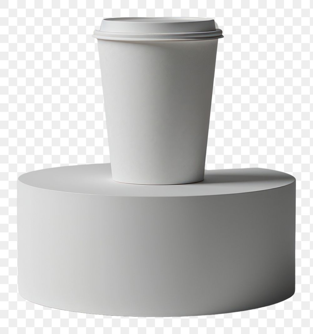 PNG  Paper cup mockup porcelain white mug.