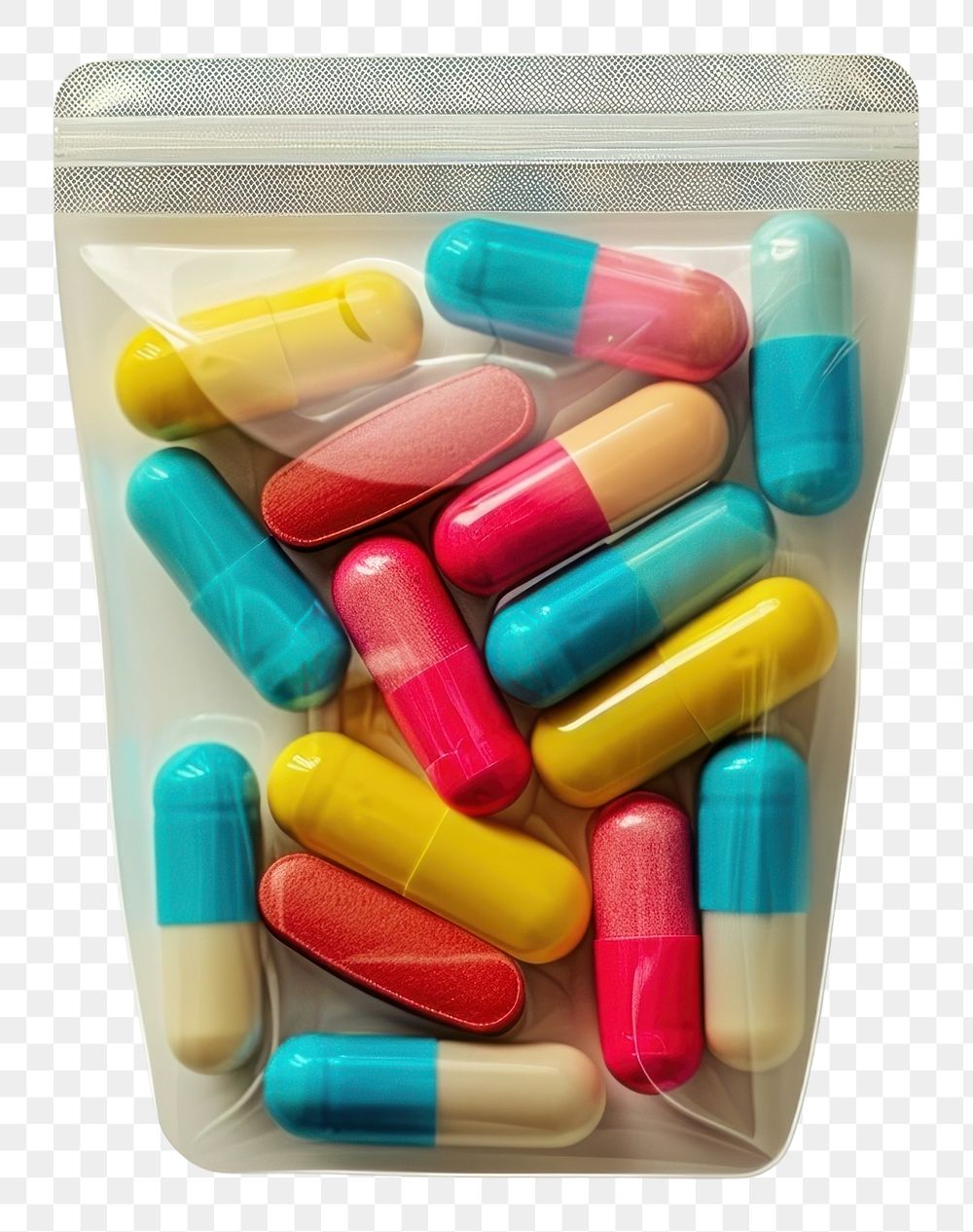 PNG Capsule pill medication container.