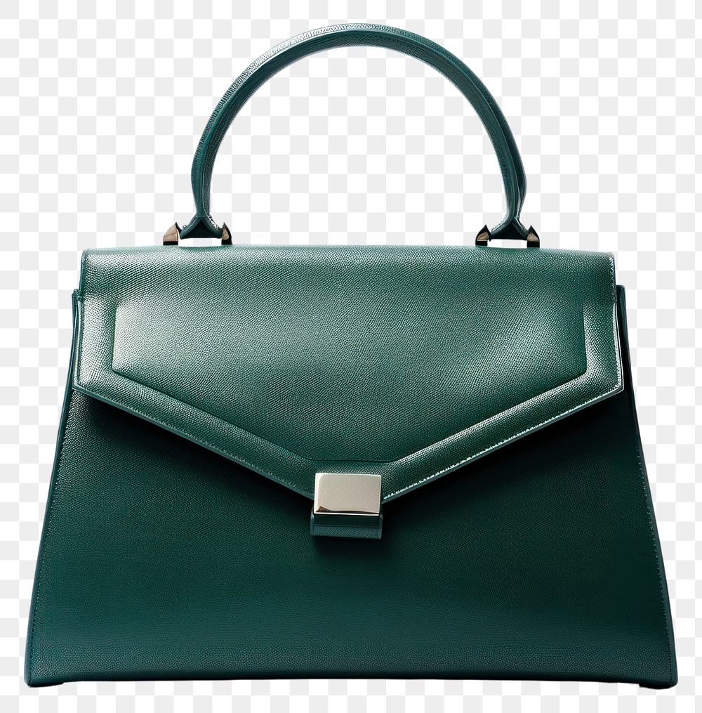 PNG  Handbag leather purse green.