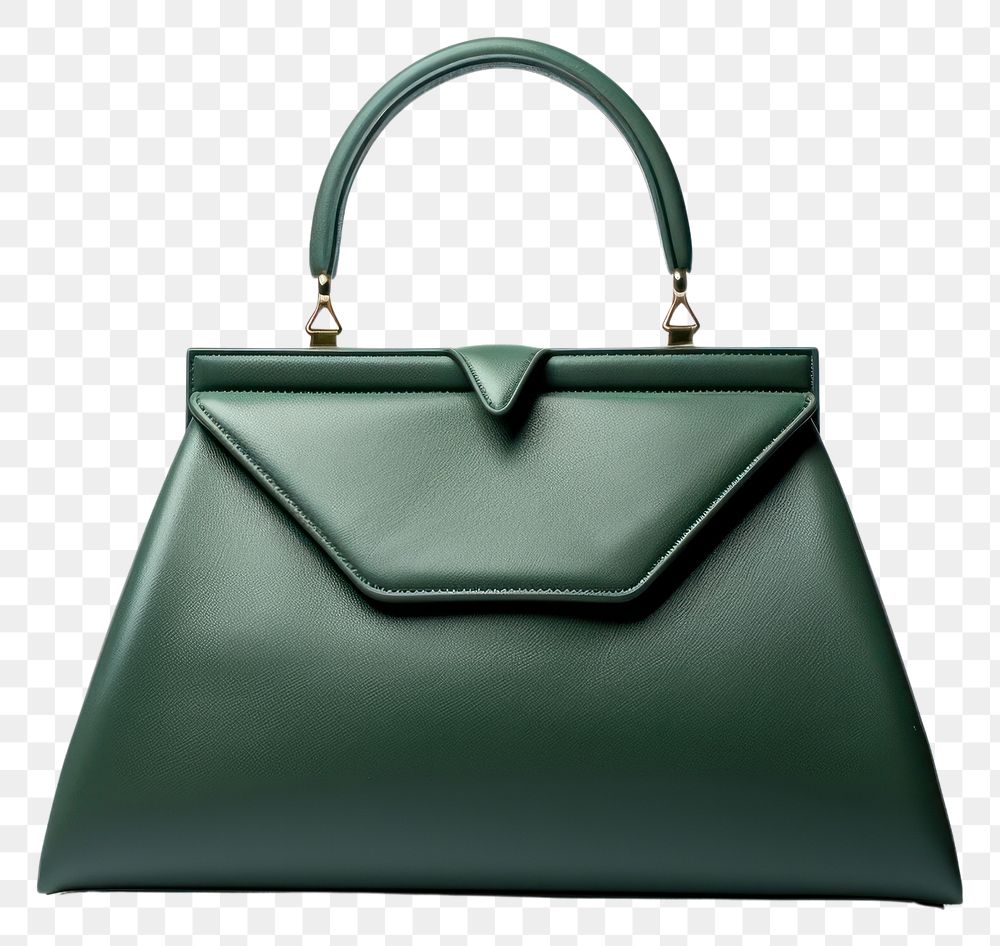 PNG  Handbag leather purse green.