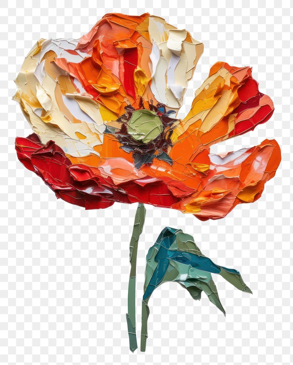 PNG  Poppy flower painting petal plant.