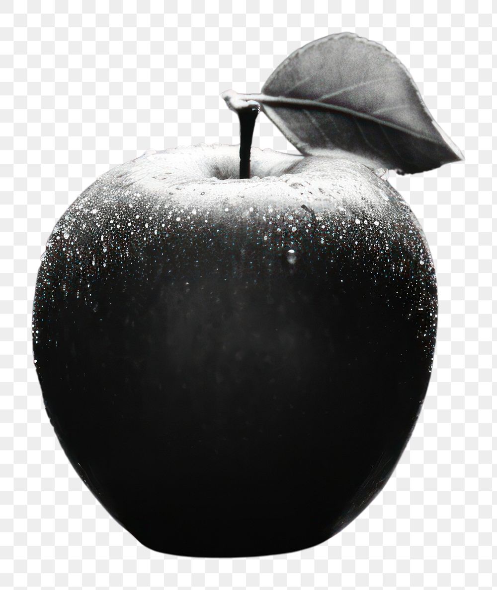 PNG  Apple apple fruit black.
