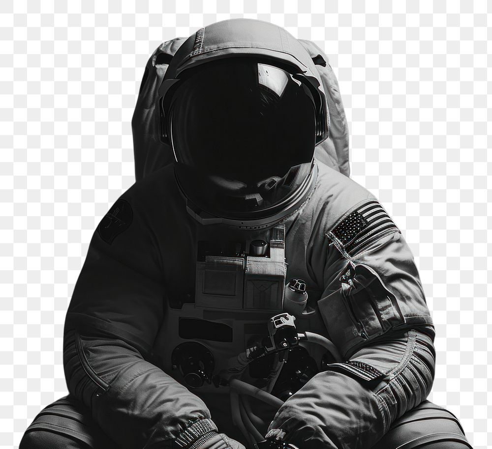 PNG  Astronaut full body astronaut black white.