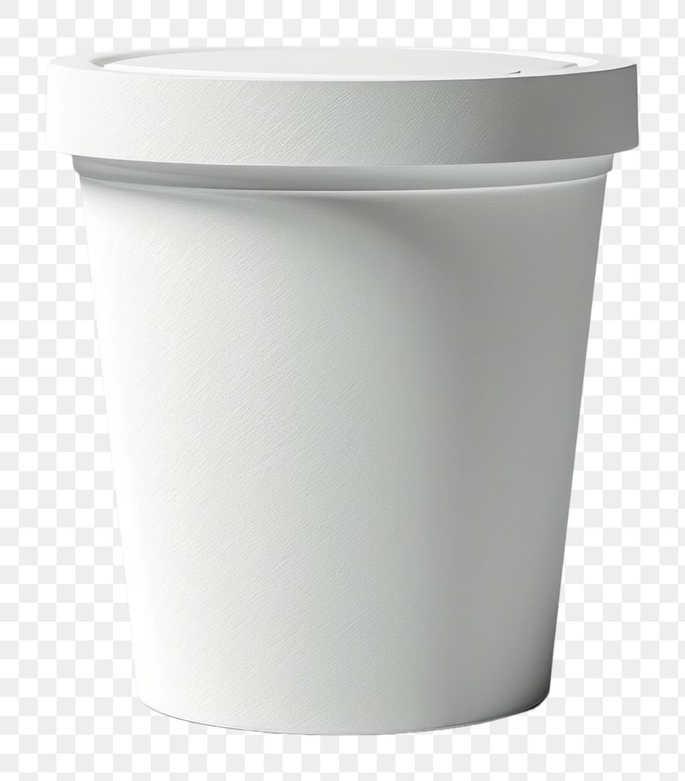 PNG  Ice cream tub mockup white cup white background.