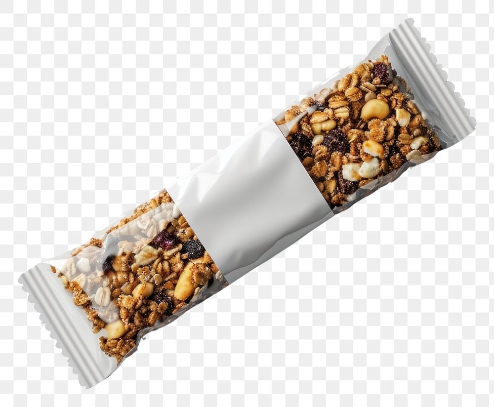 PNG  Granola snack food white background.