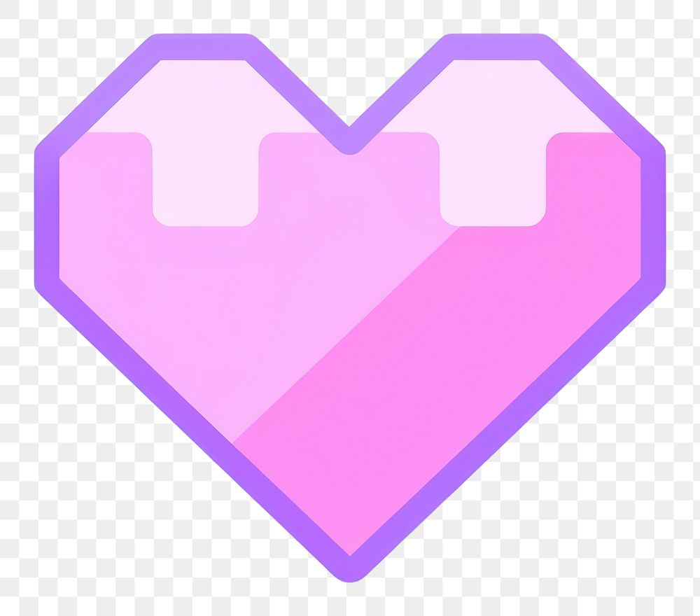 PNG Purple heart symbol shape.