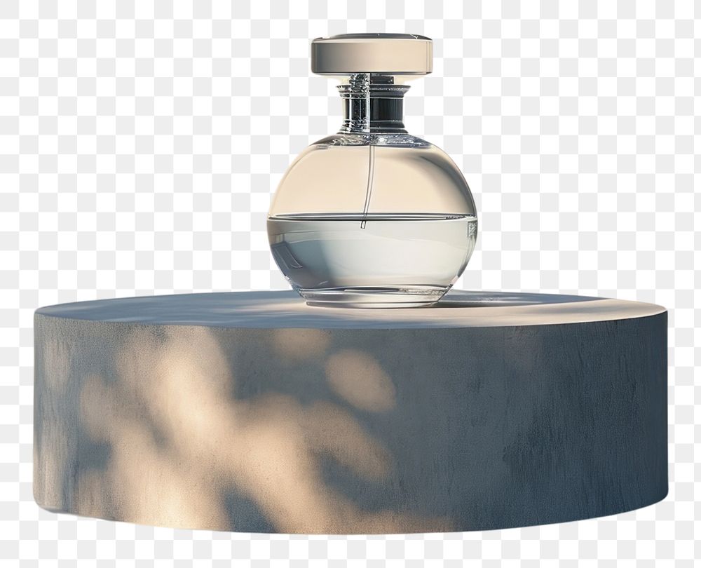 PNG  Perfume glass bottle mockup cosmetics lighting sunlight.