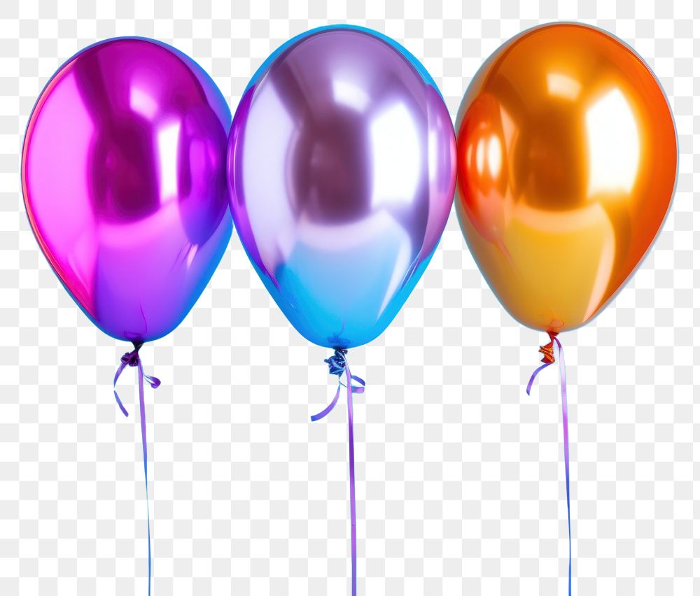PNG Photo of a foil balloons celebration anniversary decoration.
