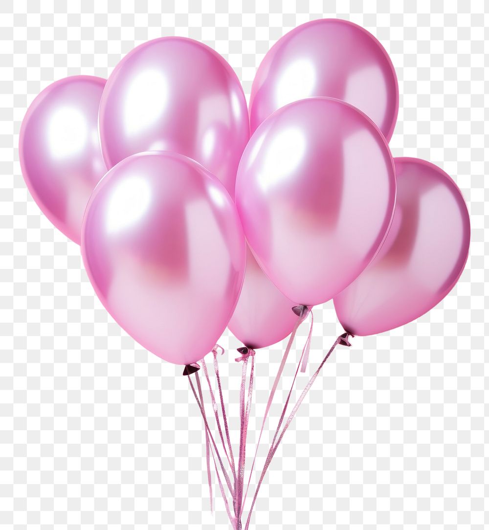 PNG Photo of a foil balloons pink anniversary celebration.