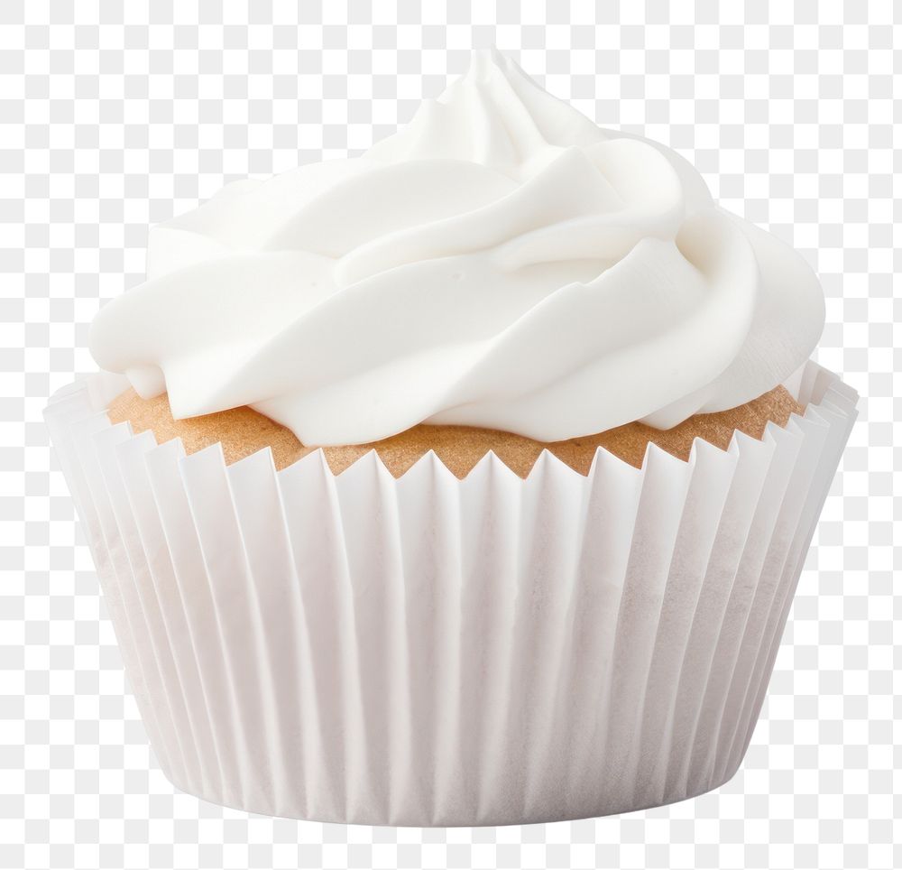 PNG  Cupcake liner mockup dessert cream white.