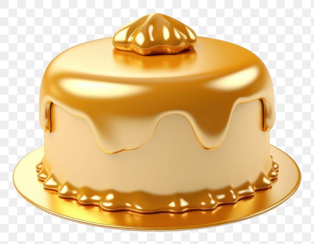 PNG Cake icon gold dessert food.