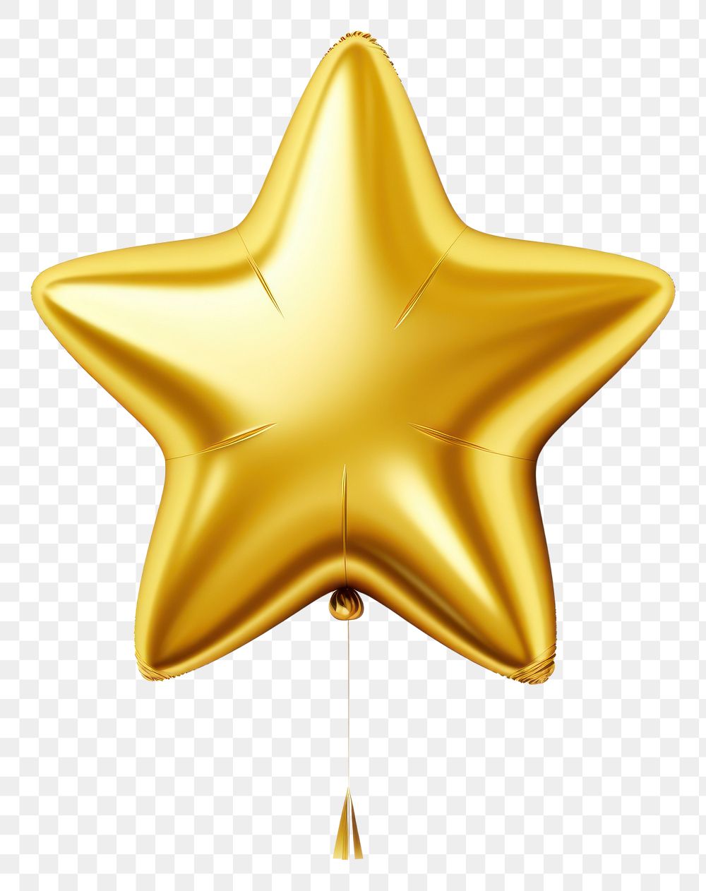 PNG Balloon star shiny gold white background.