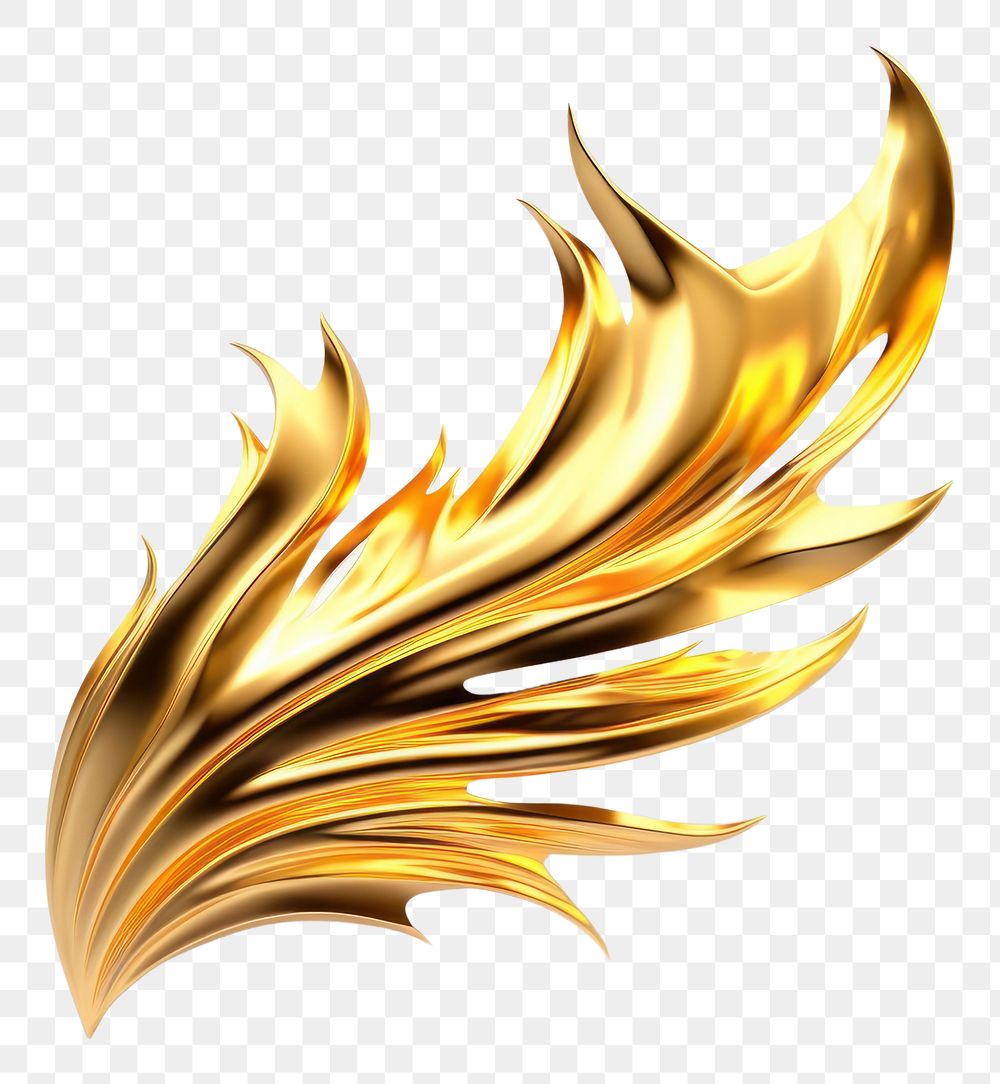 PNG Blaze fire shiny gold white background.