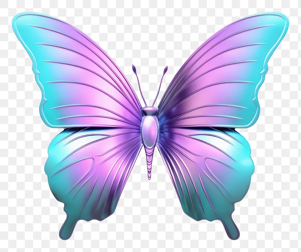 PNG Butterfly iridescent animal insect purple.