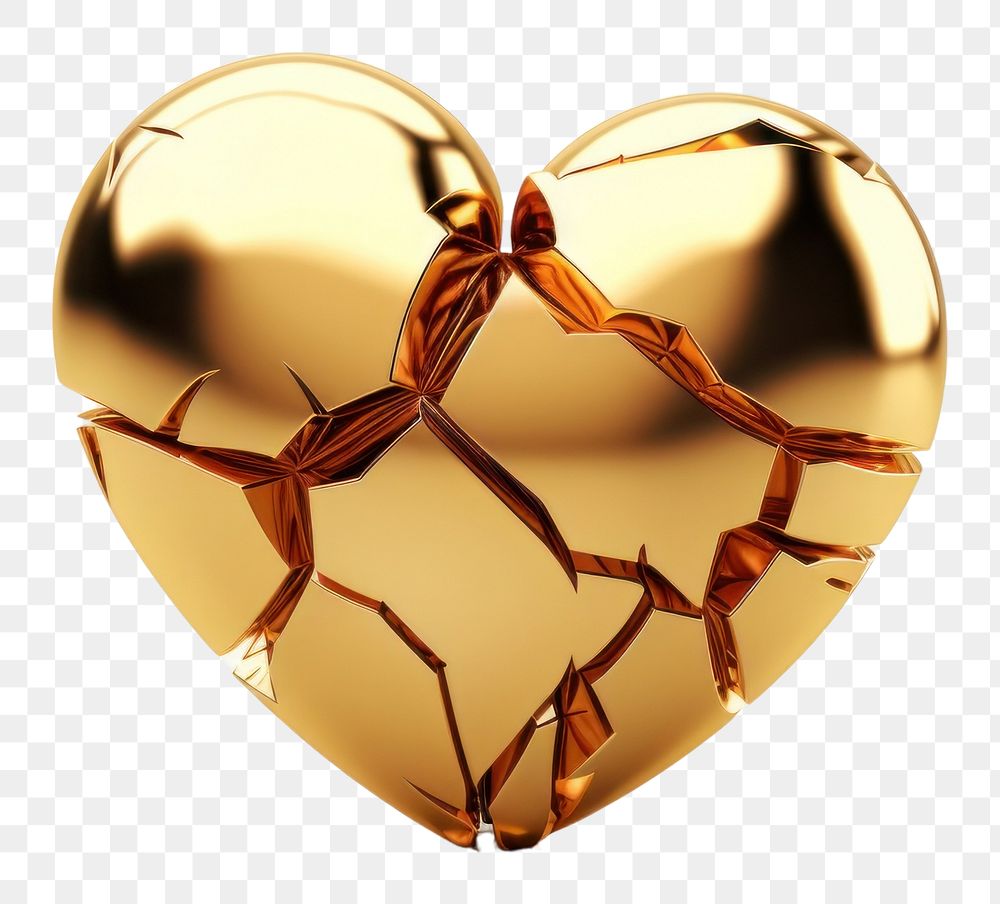 PNG Heart broken gold jewelry locket.