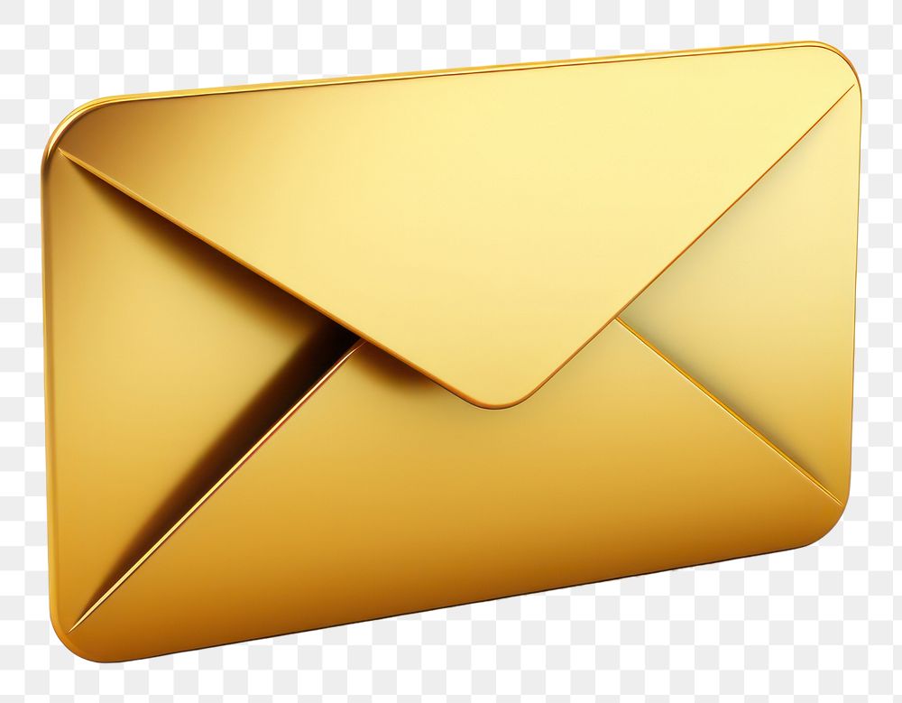 PNG Simple mail icon envelope gold white background.