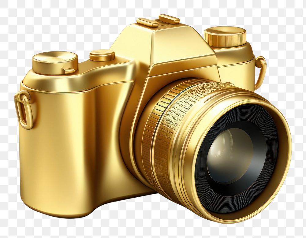 PNG Simple camera icon gold white background photographing.