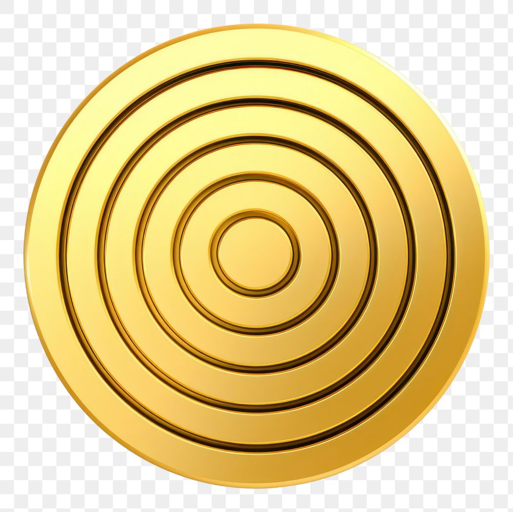 PNG Simple circle line icon gold spiral white background.