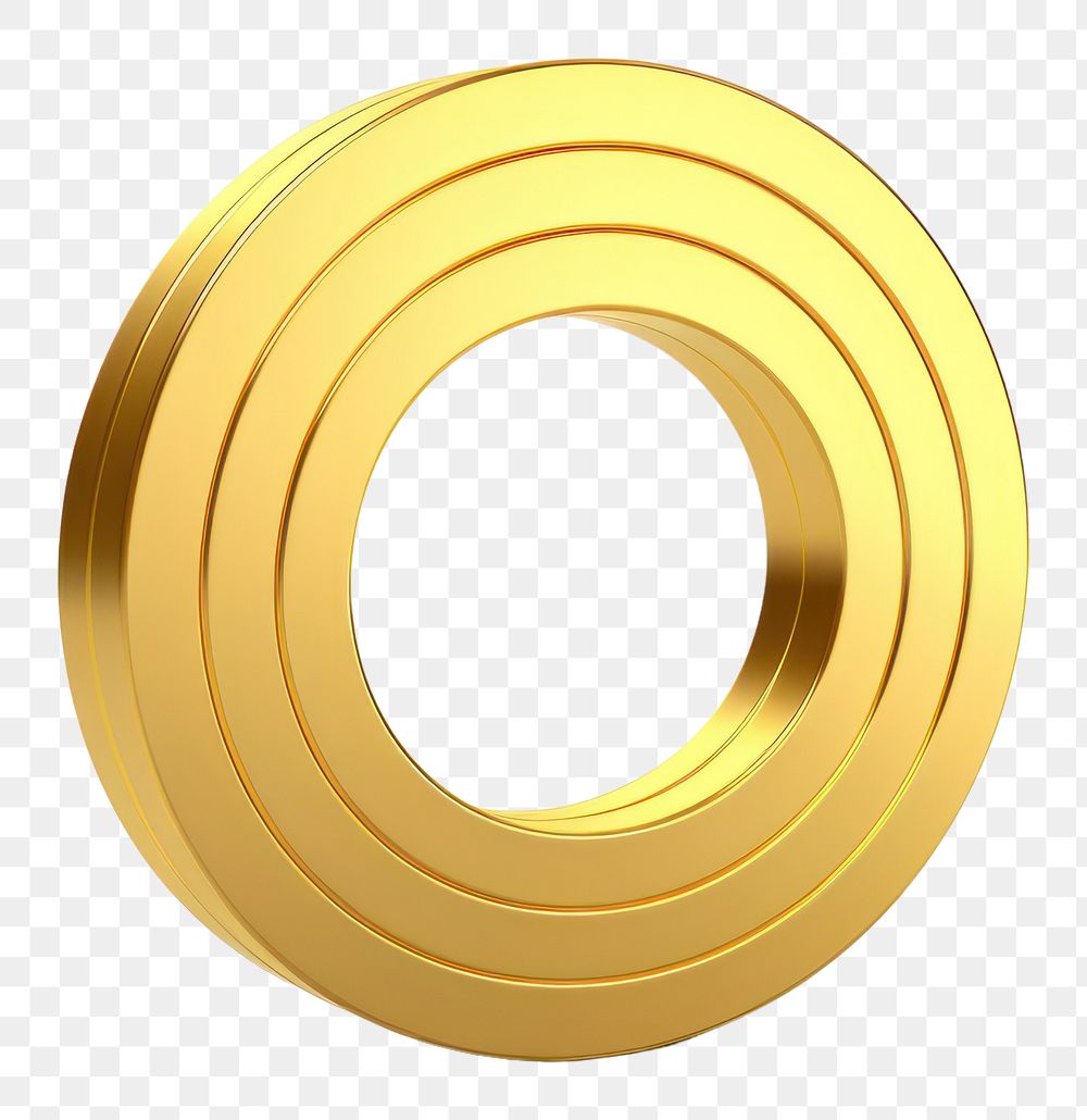 PNG Simple circle line icon gold white background accessories.