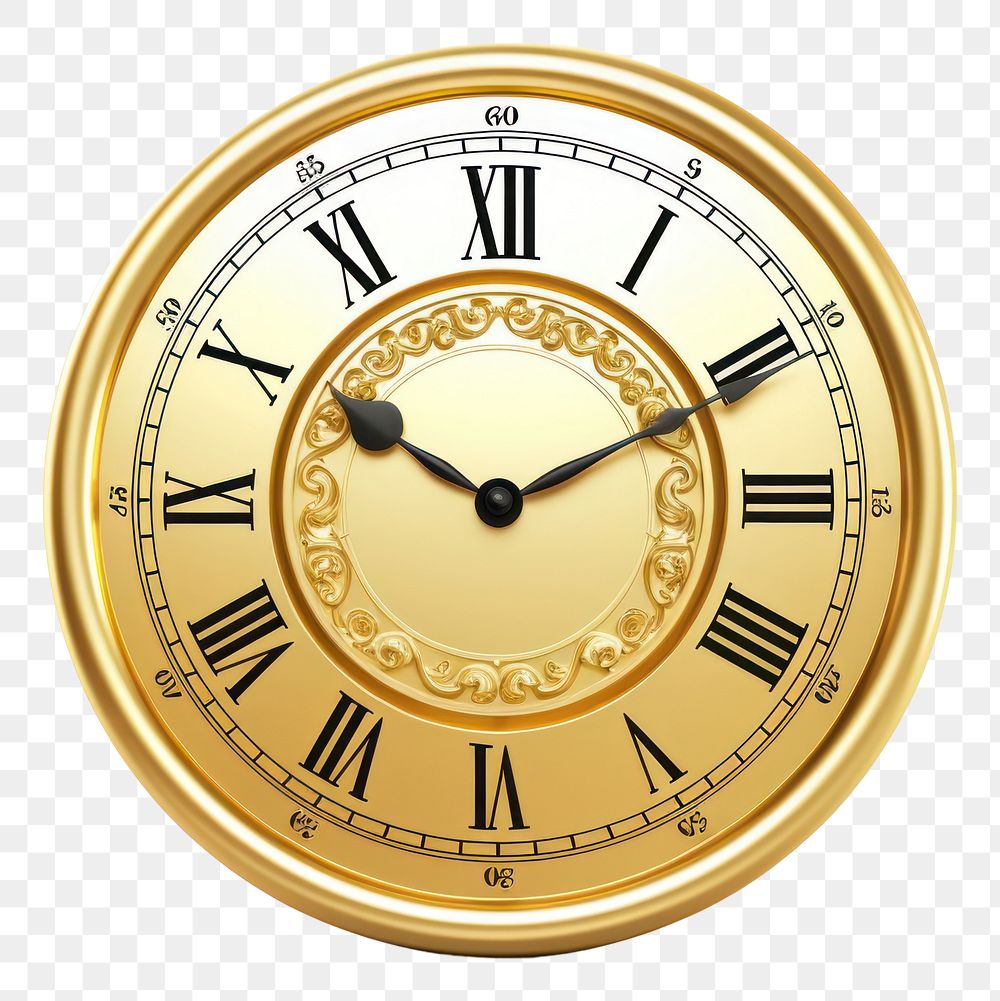 PNG Simple vintag clock icon gold white background accuracy.