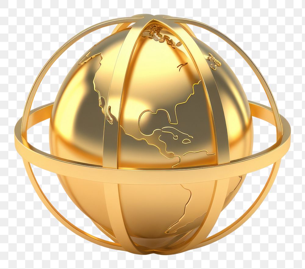 PNG Simple world connection icon sphere shiny gold.