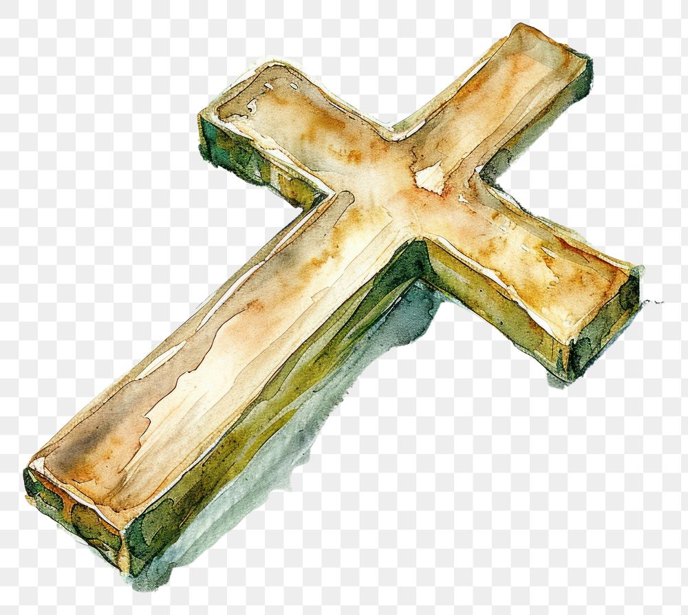 PNG  Cross crucifix symbol white background.