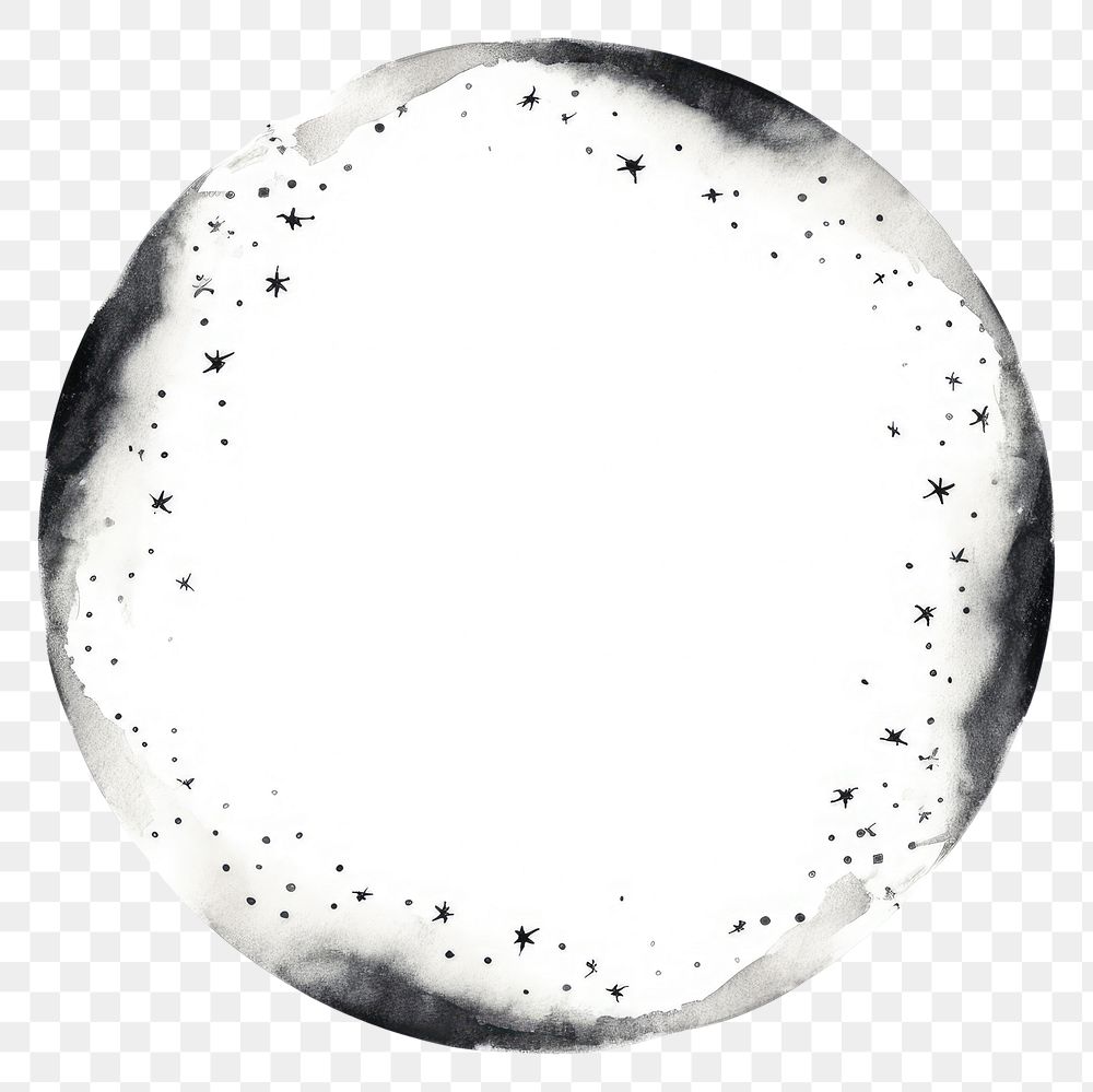 PNG Stroke outline stars frame circle sphere bubble.