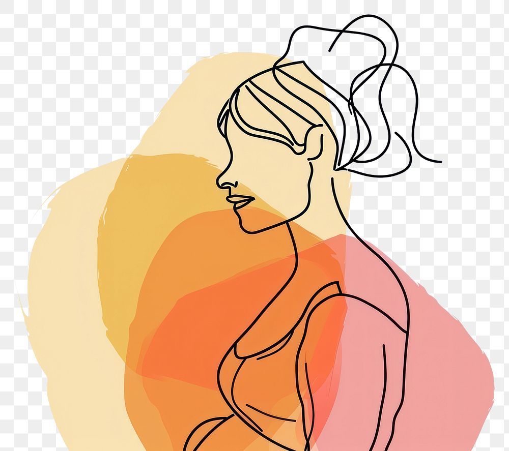 PNG  Continuous line drawing pregnant woman sketch art illustrated.