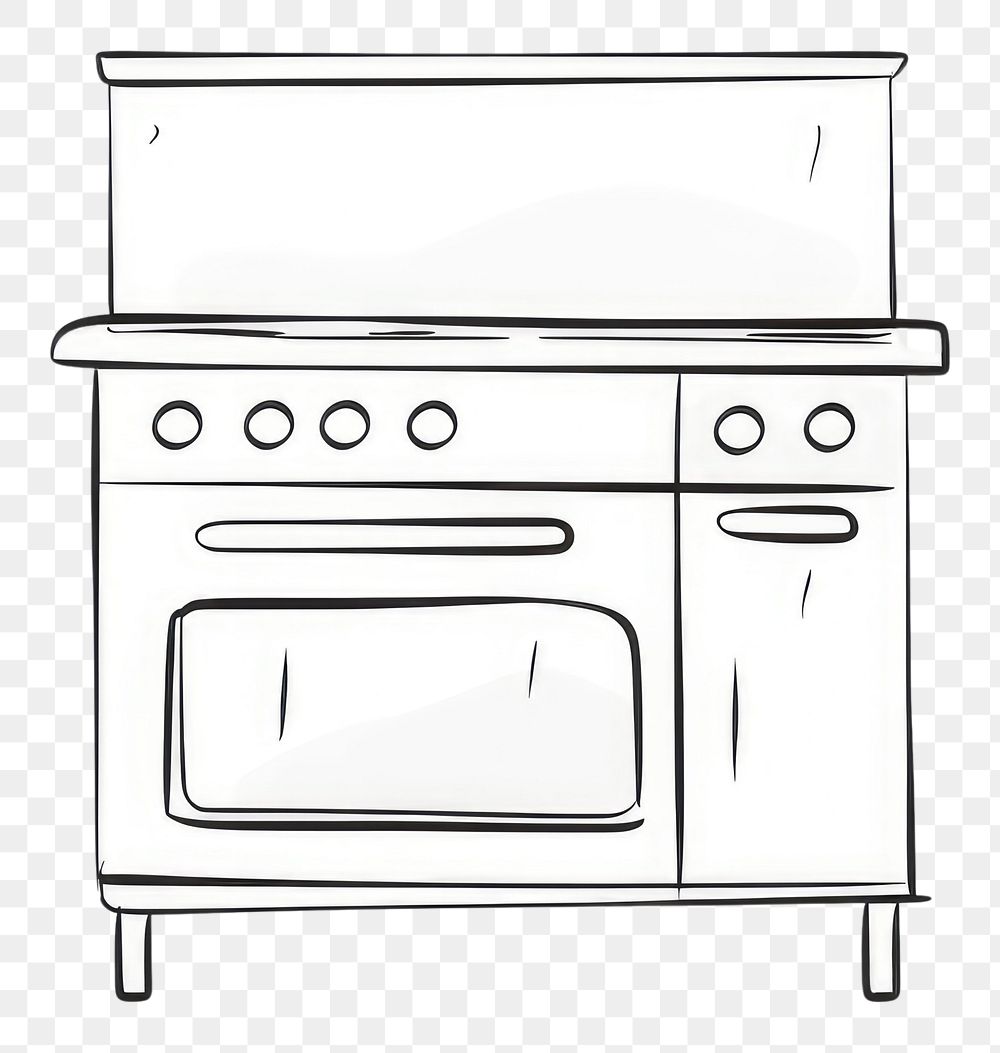 PNG Cooker appliance sketch doodle.